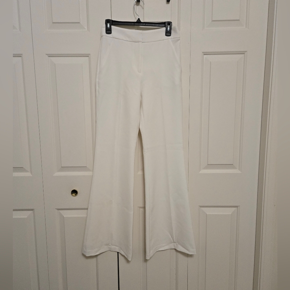 Veronica Beard Pants - Veronica Beard Tonelli High Rise Wide Leg Trousers In White Size 4